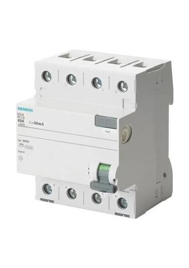 Siemens 3x63A 300mA Kaçak Akım Rölesi | Trifaze RCCB